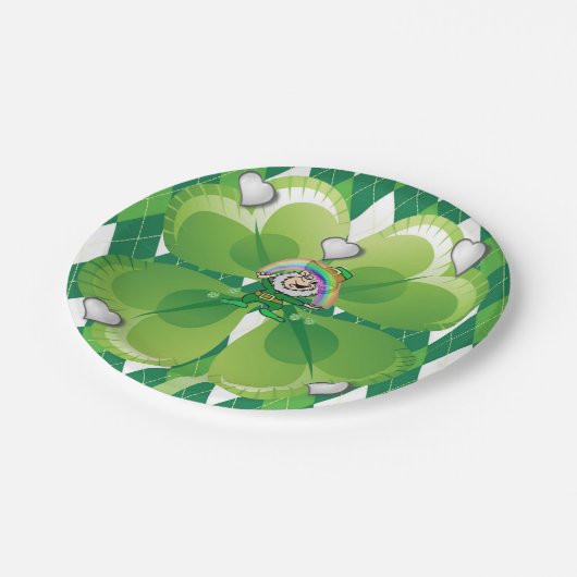 Paper Tellers St. Patrick's Day Pappteller (Schrägansicht)