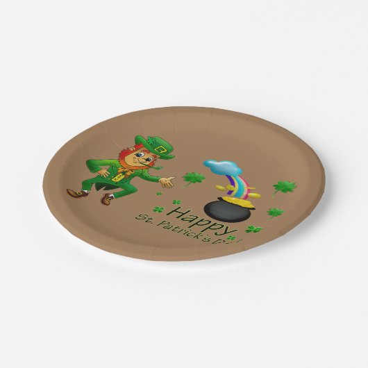 Paper Tellers St. Patrick's Day Pappteller (Schrägansicht)