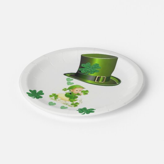 Paper Tellers St. Patrick's Day Pappteller (Schrägansicht)