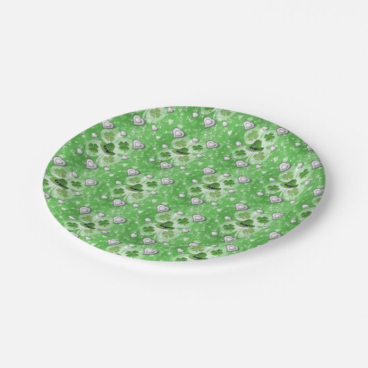 Paper Tellers St. Patrick's Day Pappteller (Schrägansicht)