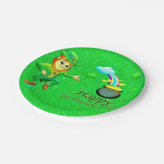 Paper Tellers St. Patrick's Day Pappteller (Schrägansicht)