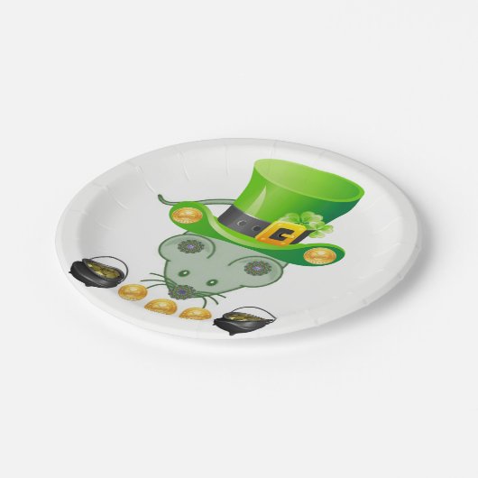 Paper Tellers St. Patrick's Day Pappteller (Schrägansicht)