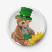 Paper Tellers St. Patrick's Day Teddy Bear Pappteller (Vorderseite)