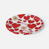 Paper Tellers Valentine's Day, Paris Frankreich Pappteller (Schrägansicht)