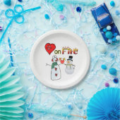Paper Tellers Valentine's Heart Fire Snowman Pappteller (Party)