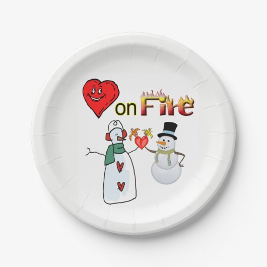 Paper Tellers Valentine's Heart Fire Snowman Pappteller (Vorderseite)
