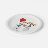 Paper Tellers Valentine's Heart Fire Snowman Pappteller (Schrägansicht)