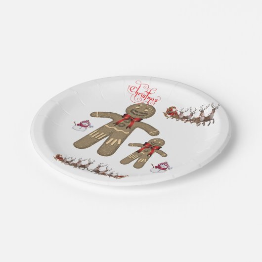Paper Tellers Weihnachten Pappteller (Schrägansicht)