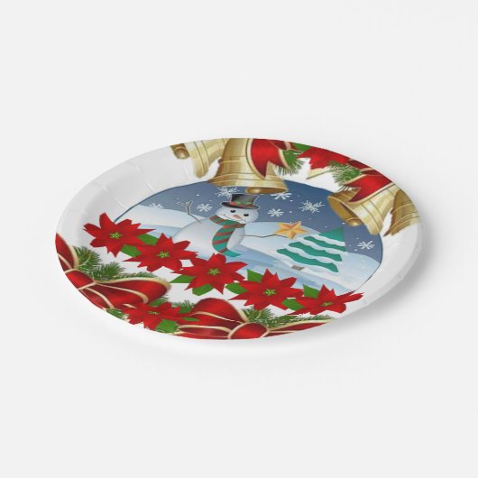 Paper Tellers Weihnachten Pappteller (Schrägansicht)