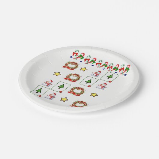 Paper Tellers Weihnachten Pappteller (Schrägansicht)