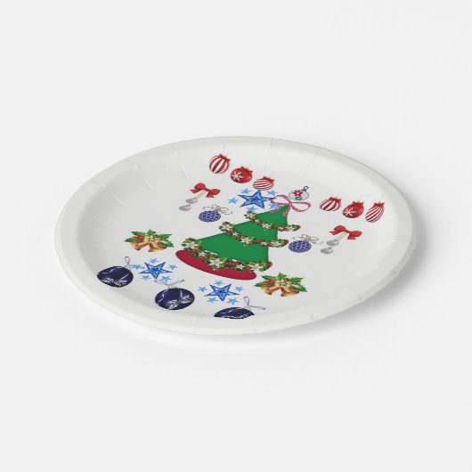 Paper Tellers Weihnachten Pappteller (Schrägansicht)