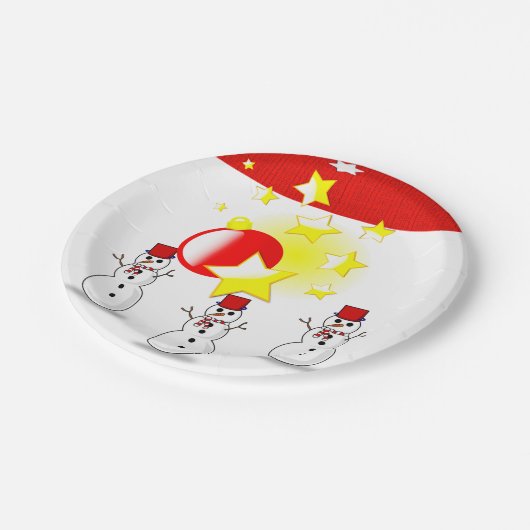 Paper Tellers Weihnachten Pappteller (Schrägansicht)