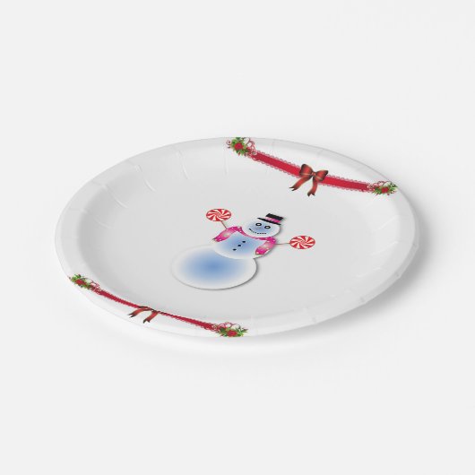 Paper Tellers Weihnachten Pappteller (Schrägansicht)