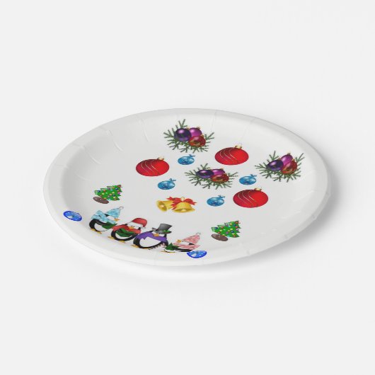 Paper Tellers Weihnachten Pappteller (Schrägansicht)