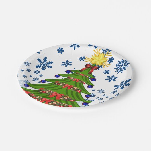 Paper Tellers Weihnachten Pappteller (Schrägansicht)