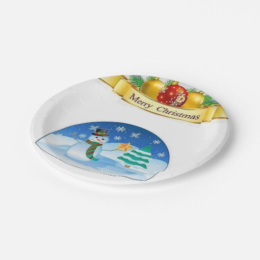 Paper Tellers Weihnachten Pappteller (Schrägansicht)