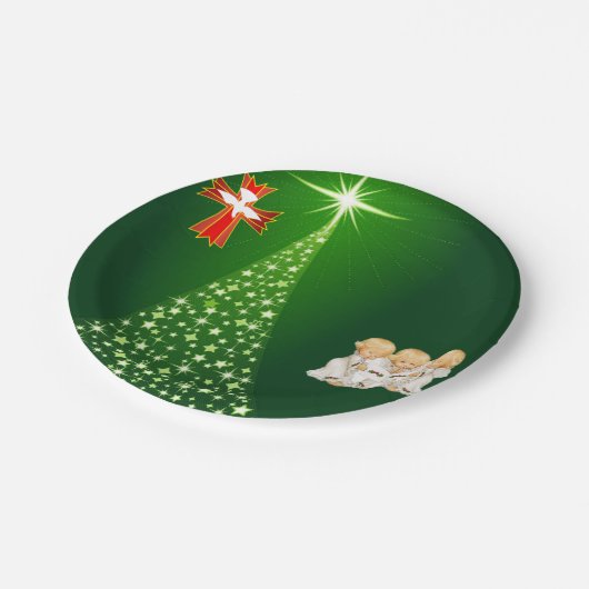 Paper Tellers Weihnachten Pappteller (Schrägansicht)