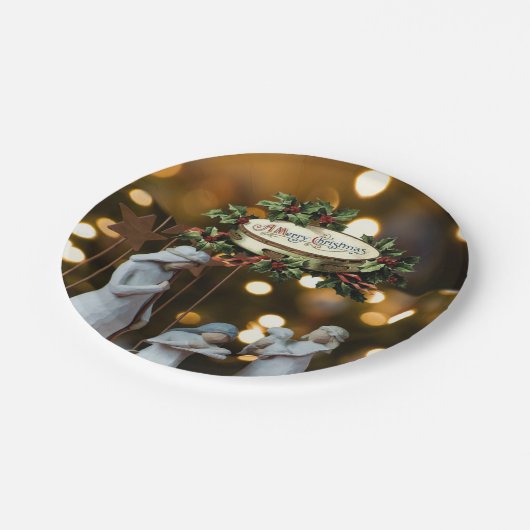 Paper Tellers Weihnachten Pappteller (Schrägansicht)