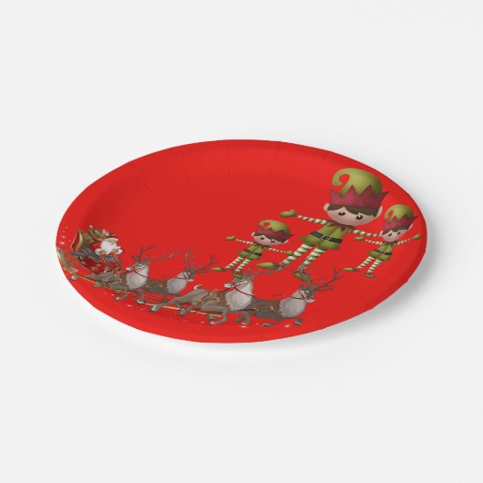 Paper Tellers Weihnachten Pappteller (Schrägansicht)