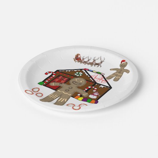 Paper Tellers Weihnachten Pappteller (Schrägansicht)