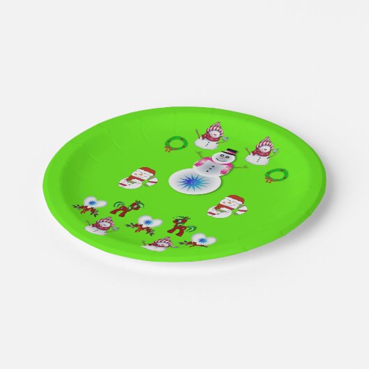 Paper Tellers Weihnachten Pappteller (Schrägansicht)