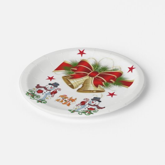 Paper Tellers Weihnachten Pappteller (Schrägansicht)