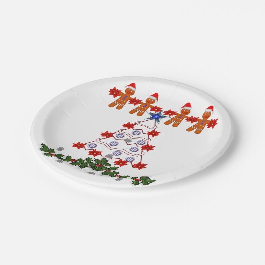 Paper Tellers Weihnachten Pappteller (Schrägansicht)