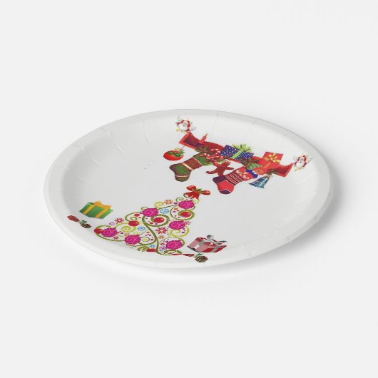 Paper Tellers Weihnachten Pappteller (Schrägansicht)