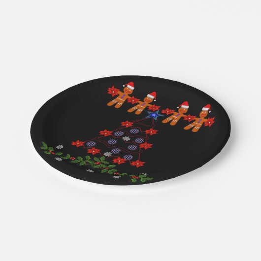 Paper Tellers Weihnachten Pappteller (Schrägansicht)