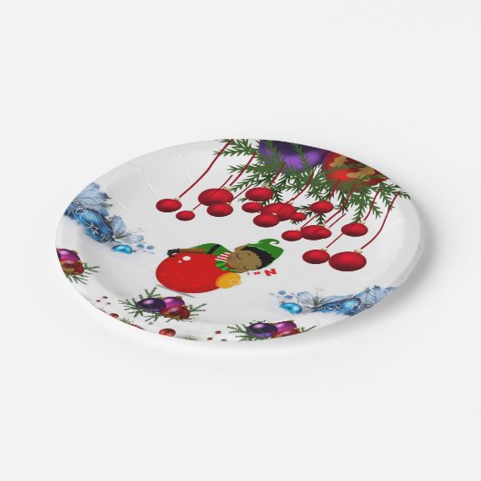 Paper Tellers Weihnachten Pappteller (Schrägansicht)