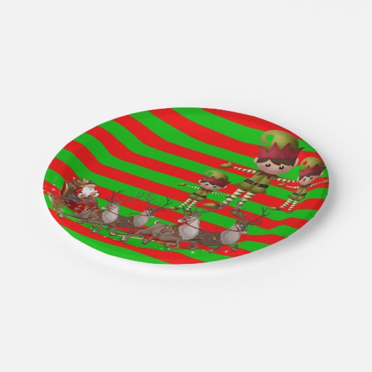 Paper Tellers Weihnachten Pappteller (Schrägansicht)