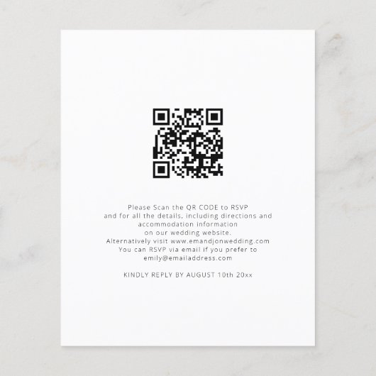 PAPER Terracotta Florals QR Code Bohemisch Wedding Flyer (Hinten)