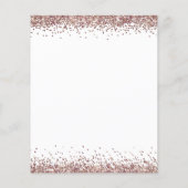 PAPER Trendy Rose Gold Glitzer 21. Party Einladung Flyer (Hinten)