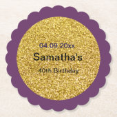 Paper Untersetzer 40. Geburtstag (Vorderseite)