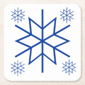 Paper Untersetzer - Blaue Schneeflocken (Vorderseite)