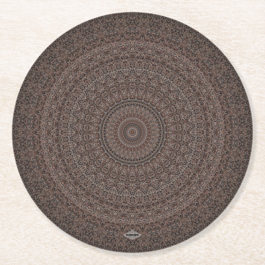 Paper Untersetzer Brown Mandela Design HAMbyWG (Vorderseite)