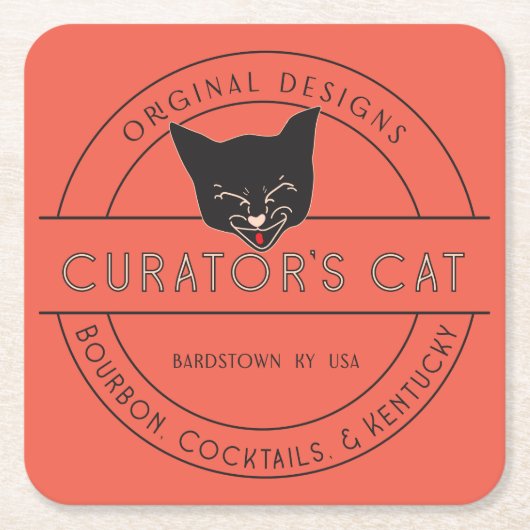 Paper Untersetzer - Cat-Logo des Kurators (Vorderseite)