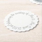 Paper Untersetzer - Feiern der Hochzeit von... (angewinkelt)