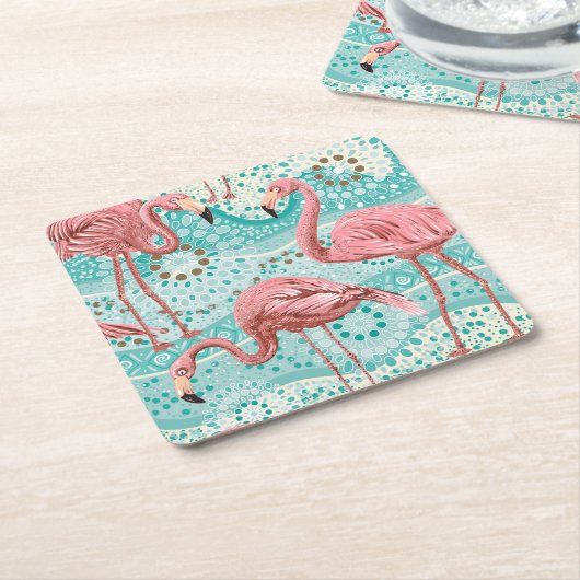 Paper Untersetzer Flamingo Print (angewinkelt)