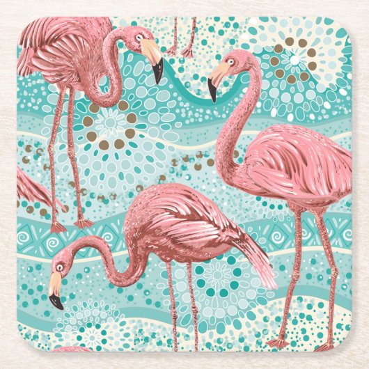 Paper Untersetzer Flamingo Print (Vorderseite)