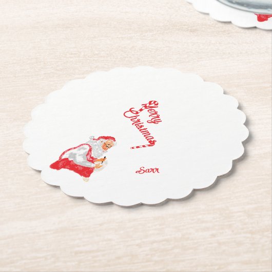 Paper Untersetzer: Frohe Weihnachten Untersetzer (angewinkelt)