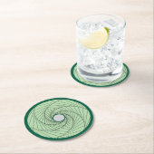 Paper Untersetzer - Green Optical Illusion Spiral (Vor Ort)