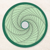 Paper Untersetzer - Green Optical Illusion Spiral (Vorderseite)