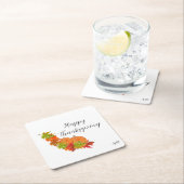 Paper Untersetzer: Happy Thanksgiving Rechteckiger Pappuntersetzer (Vor Ort)