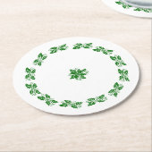Paper Untersetzer - Holly Wreath (Angewinkelt)