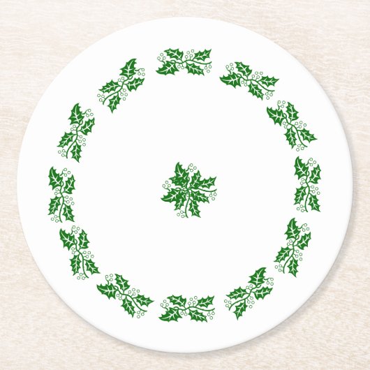 Paper Untersetzer - Holly Wreath (Vorderseite)