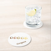 Paper Untersetzer - Initialen und Name in Browns (Vor Ort)