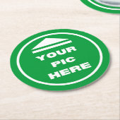 Paper Untersetzer (Set 6) - Bild hinzufügen - Rund (Angewinkelt)