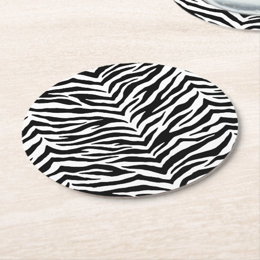 Paper Untersetzer Set-Zebra Print (Angewinkelt)