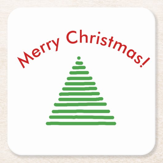 Paper Untersetzer - Stilisierter Baum mit geschlif (Vorderseite)